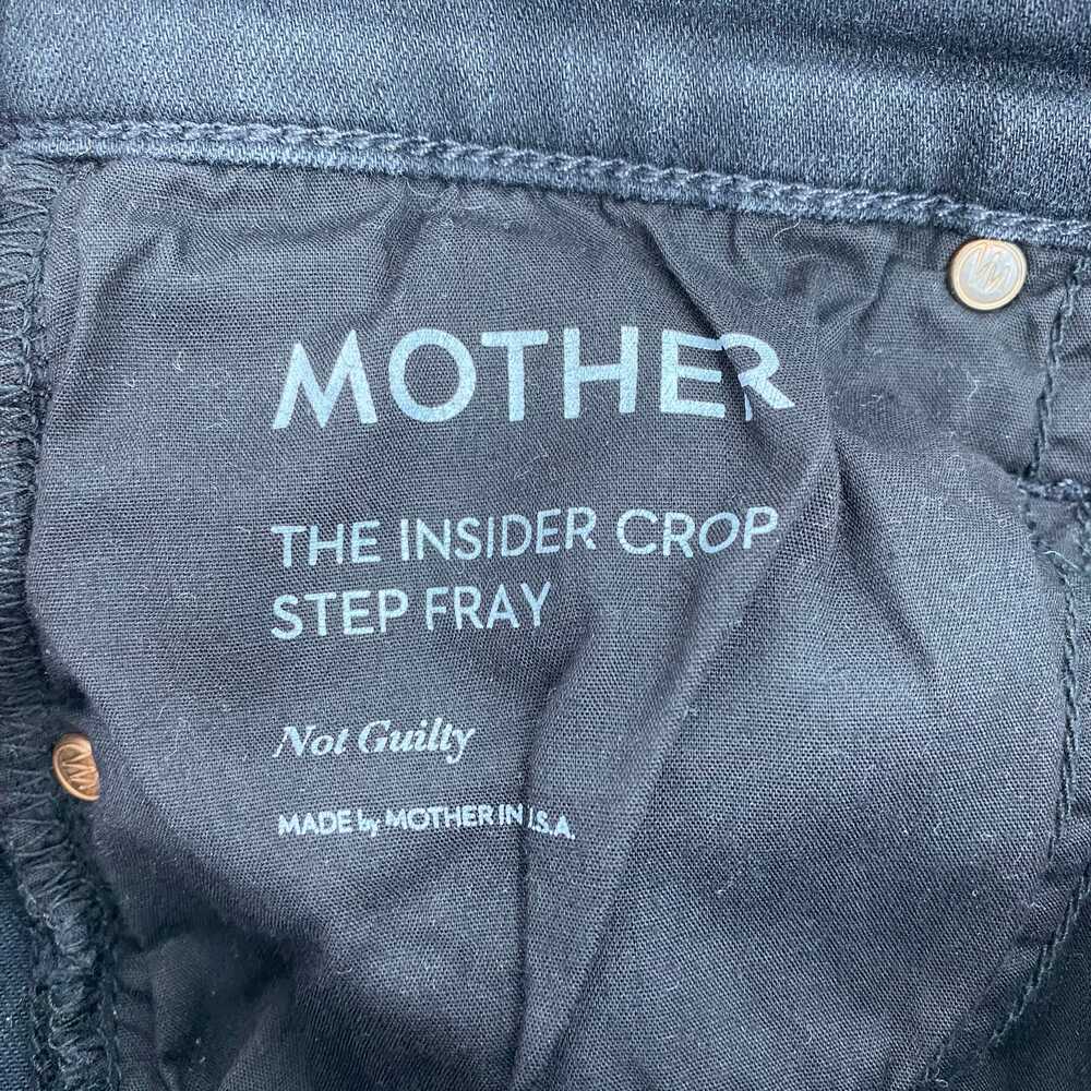 MOTHER Black Insider Step Crop Fray Jeans | Size 25 - Picture 6 of 11